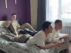 Together with My Stepfather, I Fuck My Console-playing Friends