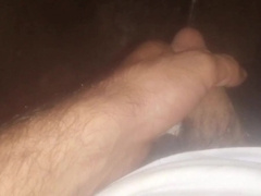 Public place pop-shot in my meaty man-meat hand job