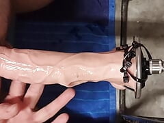 Fast Fucked with Modest Dildo on a Fucking Machine