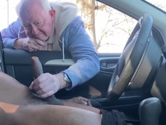 Cruising Elder Guy Transfixed By BIG BLACK COCK