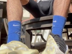 Fur Covered bunghole and stinkin' soles outside in sun for you to nuzzle and idolize