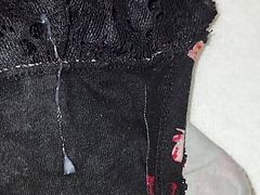 Cumshot On Granny Dirty & Pissy Panties