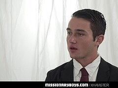 MissionaryBoyz - Missionary Boy penetrates A Priests cock-squeezing backside