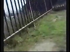 Big fat cock masturbing outside