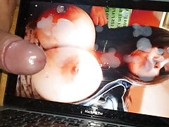4 cumshot ribute for very very busty girl (Slowmo)