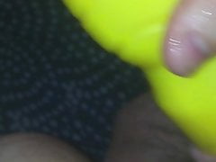 Pocket pussy and vibrator fun for one