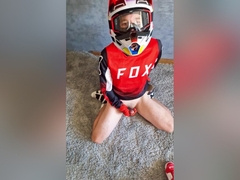 Horny Guy Jerking Off In My Motocross Outfit