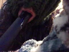 Masked gagging blowjob