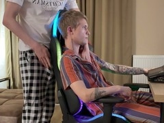 Young gay twink Max Gen gets down and dirty with some amateur fun