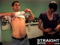 Hot short hair chick gets doggystyle sex and blows big dick