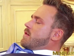 Gay, work blowjob, two hunks