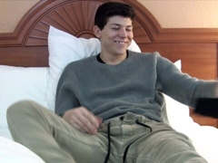 Luke Woods has black hair, hard cock, pretty smile