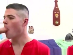 College frats suck dick in line for initiation