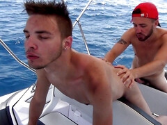 Intensive pounding of a small tight ass and beardless by the cock of a rough sailor