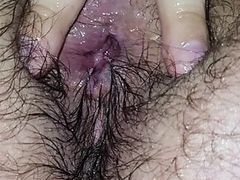 Fingering my ass the  jacking off