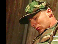 Soldiers get naughty and play romp games in army rest room