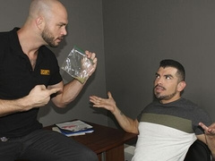 Sweaty interrogation scene with Cliff Jensen and Jeremy Spreadums