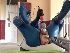 Chastity Anal Fucking Machine for PVC Sissy