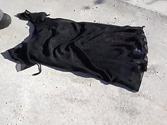 clean shoes on black 7 dress