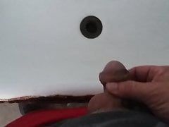 Tiny dick peeing in public urinal