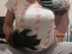 Otter gal peeing in her underpants