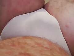 dildo and cum in pink knickers
