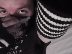 Goth Guy Shows His Ass, Cock, and Balls