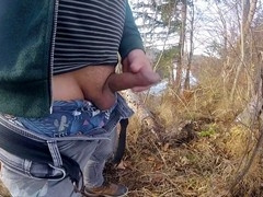 Gay outside, gay horny, jerk