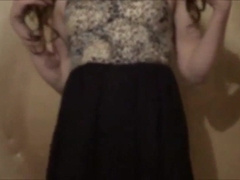 Sissy in fresh sundress and underpants