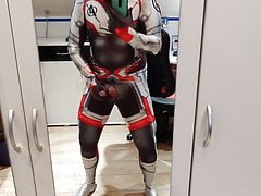 Hero wanks with Bandit Helmet