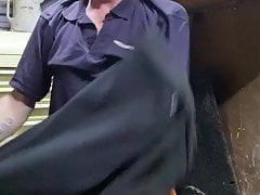 Gingerguy strips in his work van
