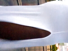 White dress and street walk