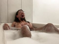 Playing with my Dick in the Bubble Bath until I CUM!