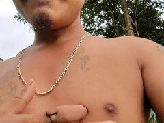 Boys having fun in the locker room with some solo action