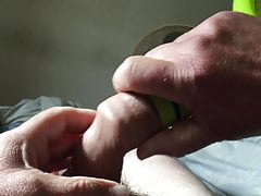 10-minute foreskin video - plastic bat