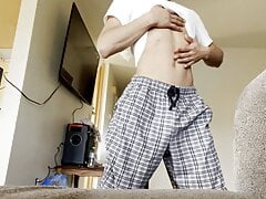 Twink in pajamas wakes up to undress in front of the camera, the new amateur gay porn video from Xblue18