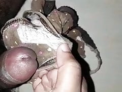 Cum on stepmom's panty