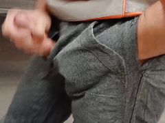Bullish jerk off in Fischer Pecheur trousers