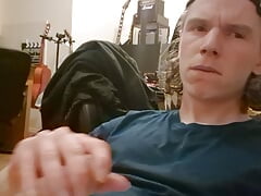 Dirty talking whilst wanking!