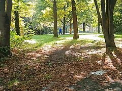Master Ramon pisses in his hot shorts in the park, hot