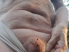 Taking it all off in the chilly outdoors