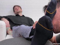 Hairy man Guy Obsessed With Tonguing And Blowing Bootless