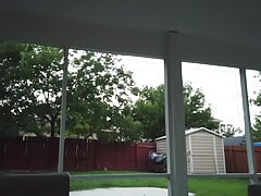 AdamJaxx Patio Cumshot While Neighbors Garden Nearby Outdoors