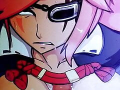 Cum Tribute - Baiken (Guilty Gear Xrd) Paizuri GIF