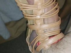 Sandal fuck CUM TAKING