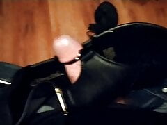Playing with my neighbour's sandals again. Cumshot this time.