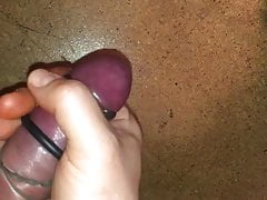 Extreme Bondage   Cock Cum on Fishnet Feet