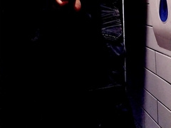 Masturbating the man meat in public toilets