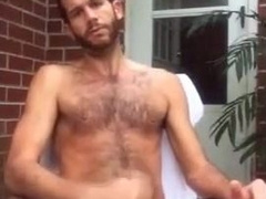 Str8 men jerk off in front yard 7