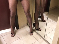 Hotel Fun with Pantyhose and Masturbation